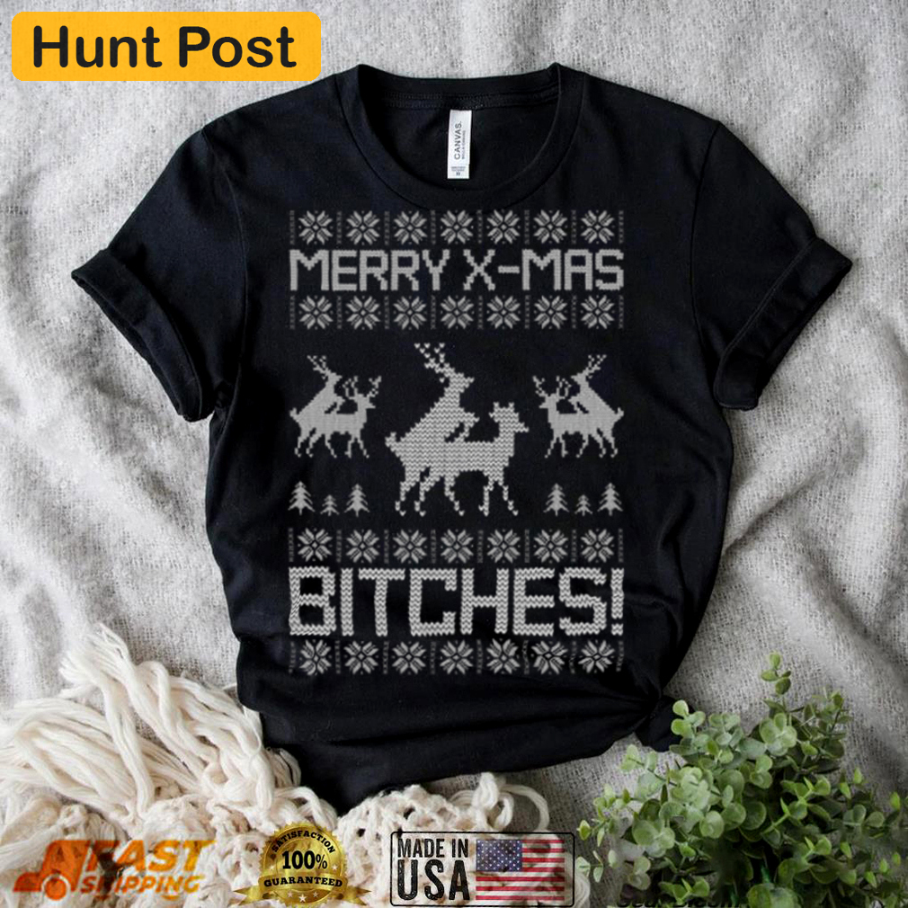 Merry x mas bitches ugly t shirt christmas gift Christmas Ugly Sweater