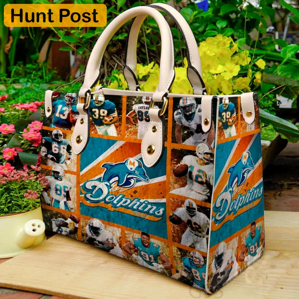 Miami dolphins leather bag for women gift 3976 Women Leather Hand Bag