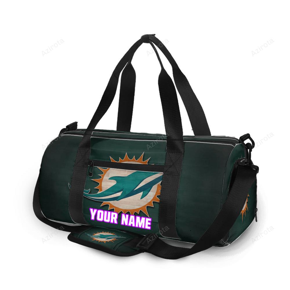 Miami dolphins logo 8 personalized name travel bag gym bag 1302 Travel Bag