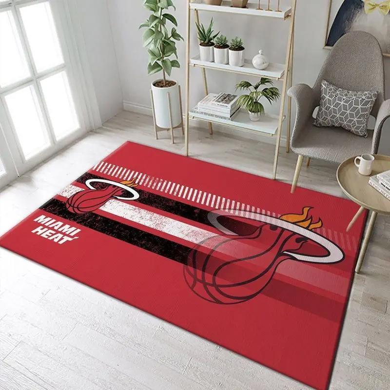 Miami heat nba 3 area rug living room and bed room rug rug regtangle carpet Rectangle Rug