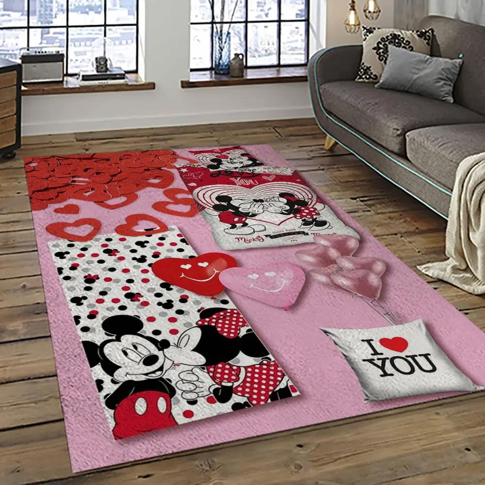Mickey mouse characters cartoon movie carpet rectangle area rug for living room bedroom decor mme28 Rectangle Rug