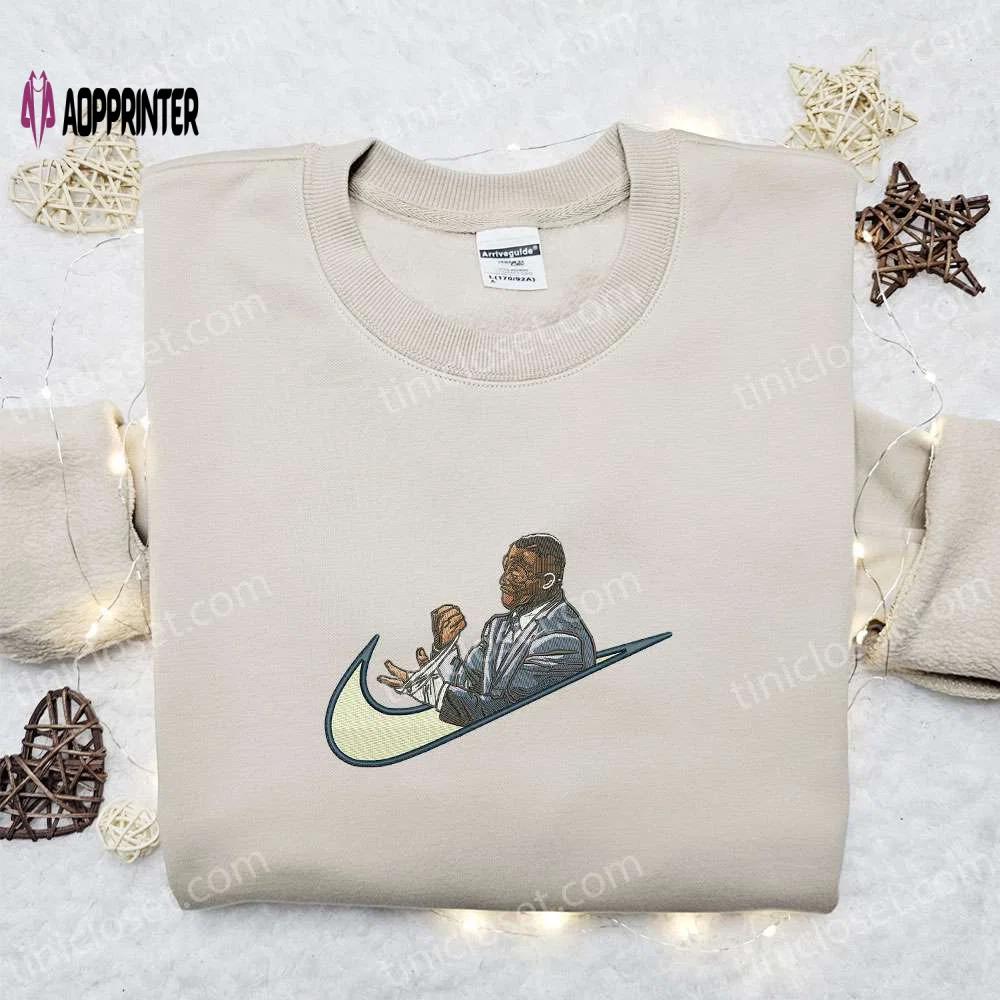 Mike tyson x nike embroidered shirt hoodie and t-shirt – celebrity sports apparel Embroidered Shirt