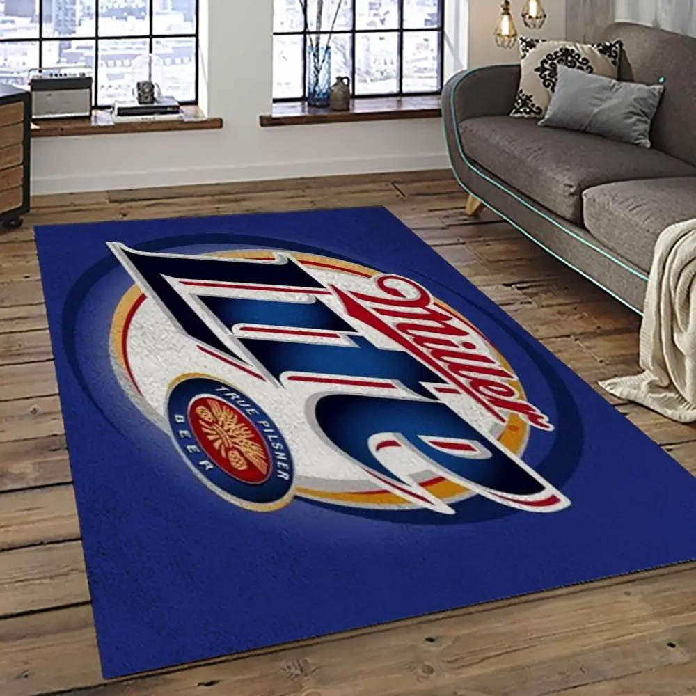 Miller lite american style beer retangle carpet area rug home decor gift best present for friends ml35 Rectangle Rug