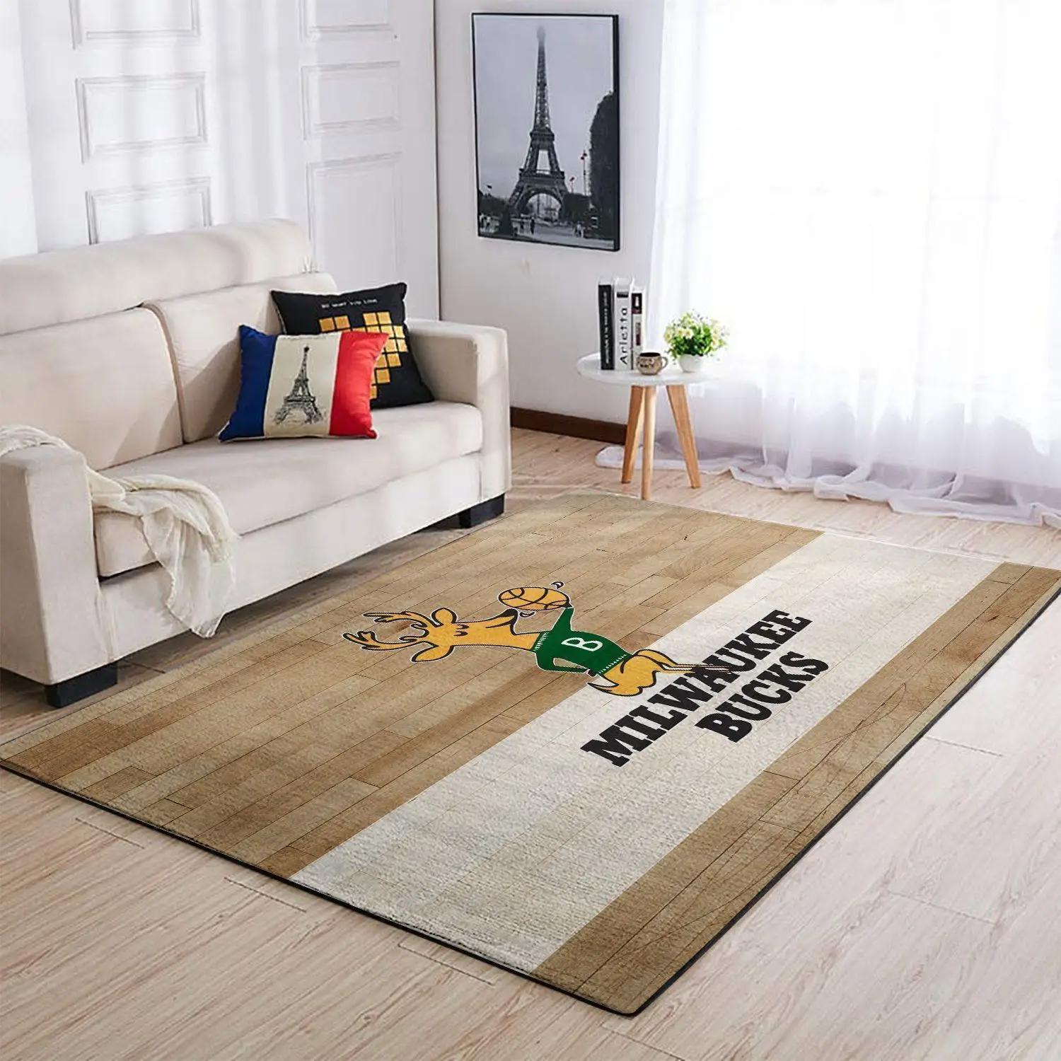 Milwaukee bucks area rug nba carpet living room rugs rug regtangle carpet v4605 Rectangle Rug