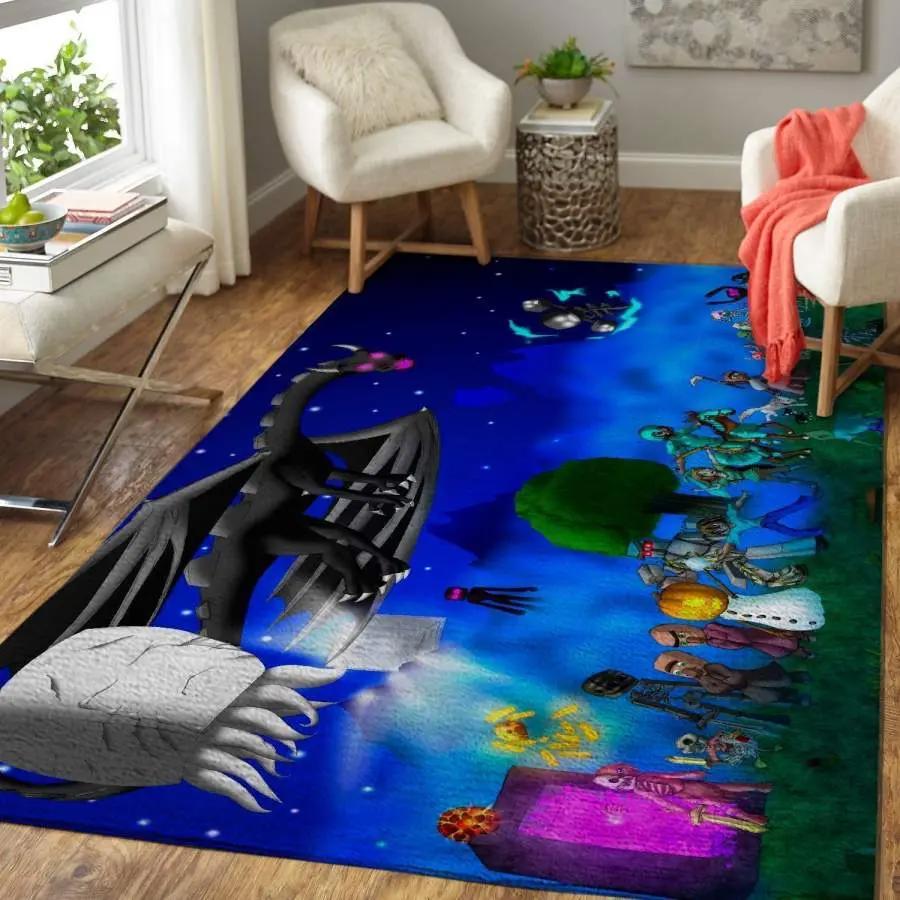 Minecraft area rug living room rug home decor video game gfd m30106 Rectangle Rug