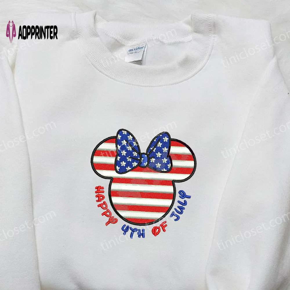 Minnie mouse 4th of july embroidered shirt: disney s best patriotic shirts for a happy celebration! Embroidered Shirt