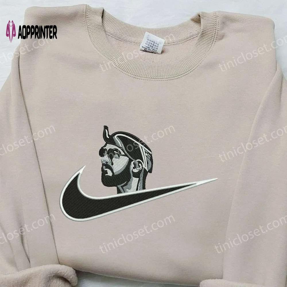 Miyagi x nike embroidered hoodie & celebrity shirt: nike inspired embroidery Embroidered Shirt