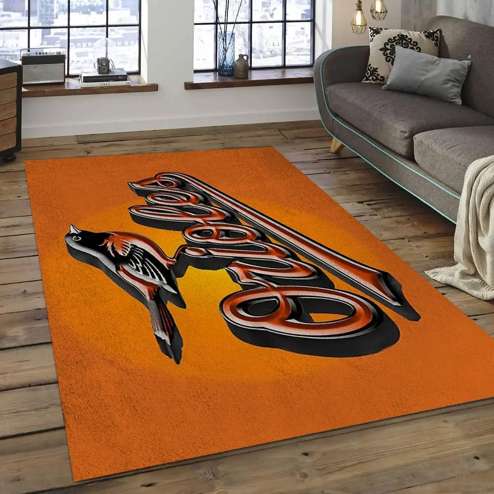 Mlb baltimore orioles baseball team logo rectangle area bo19 Rectangle Rug