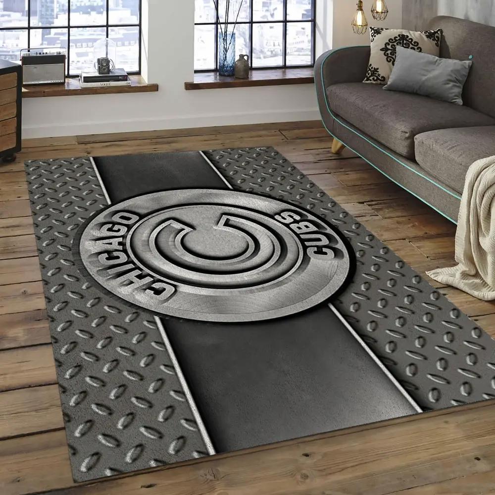 Mlb chicago cubs baseball team logo rectangle area cc09 Rectangle Rug