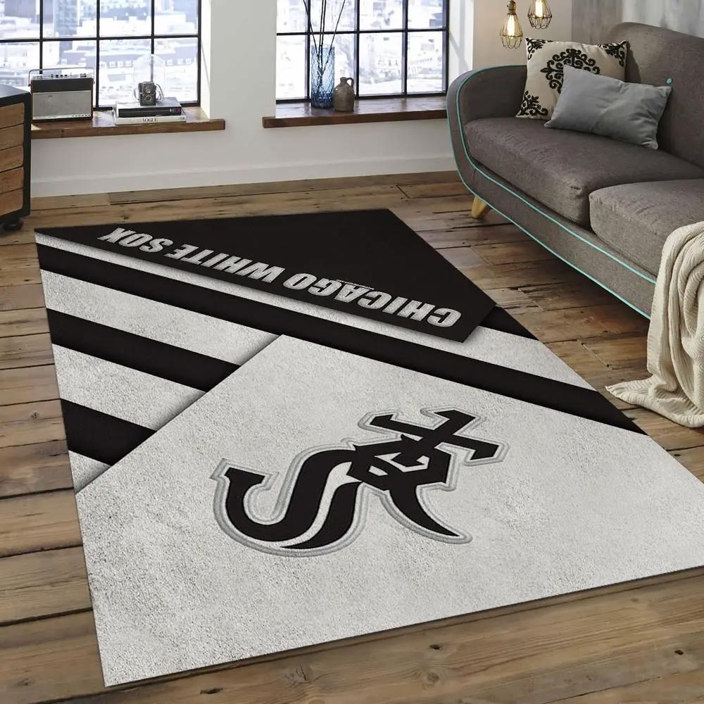 Mlb chicago white sox baseball team logo rectangle area cws07 Rectangle Rug