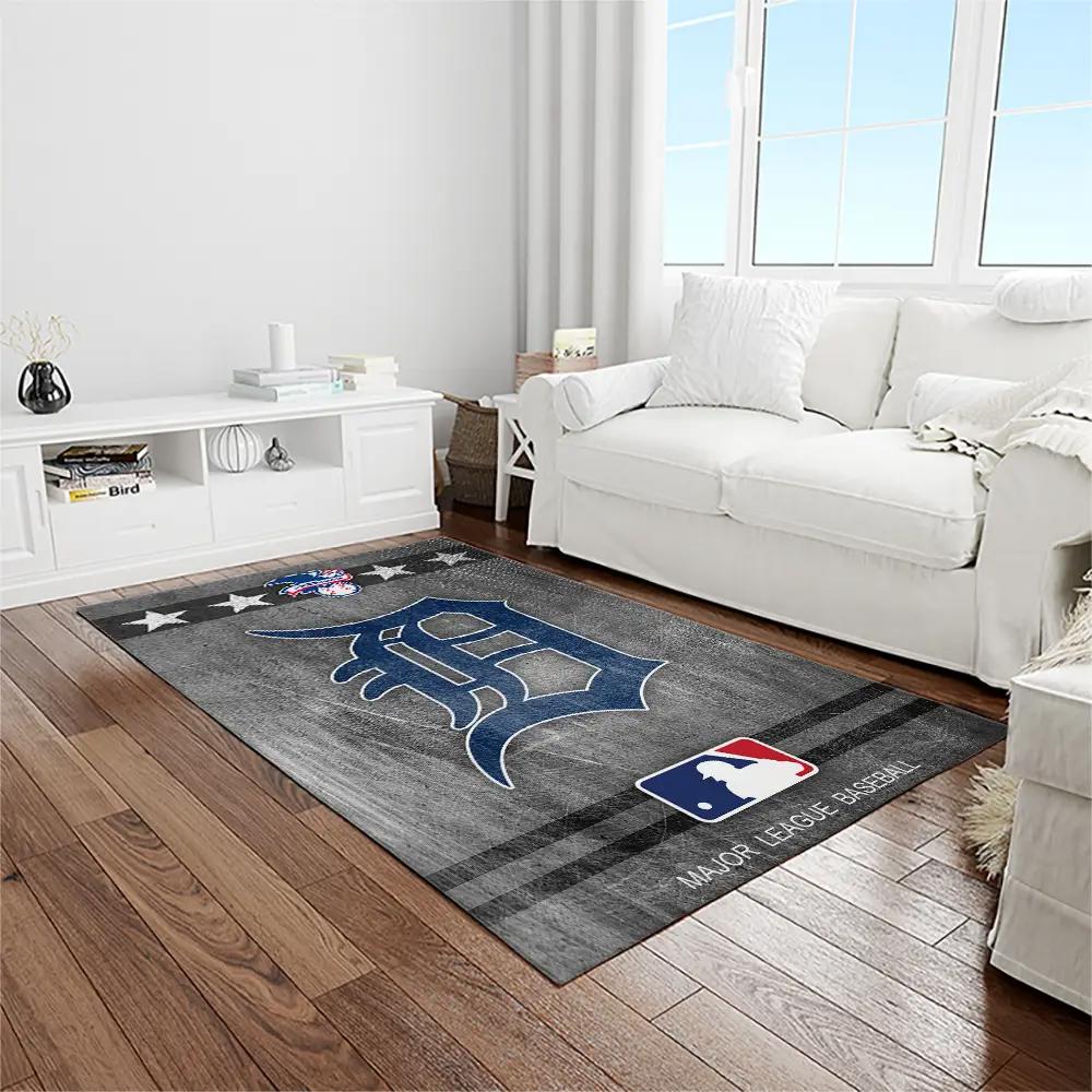 Mlb detroit tigers baseball team logo rectangle area rug dt03 Rectangle Rug