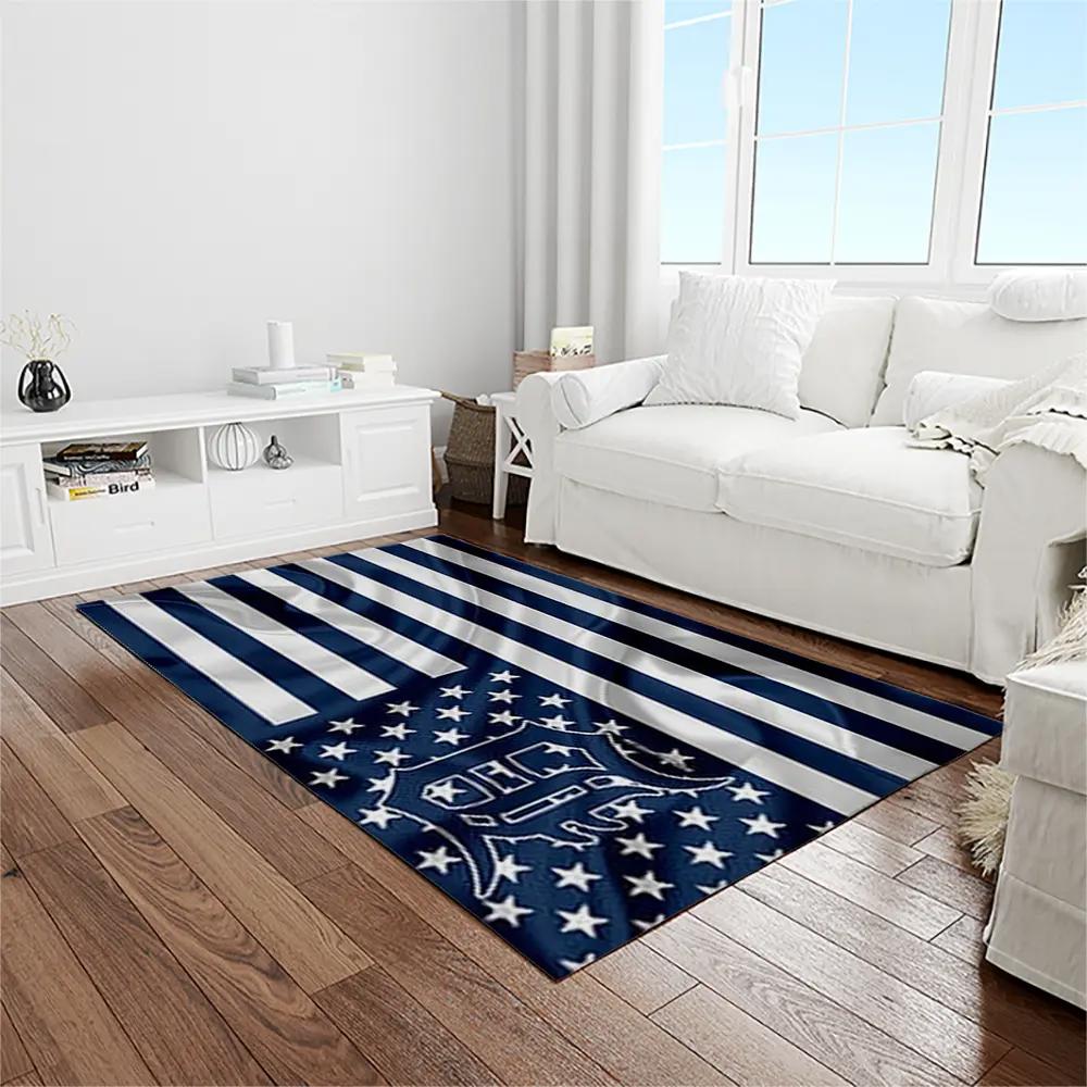 Mlb detroit tigers baseball team logo rectangle area rug dt08 Rectangle Rug