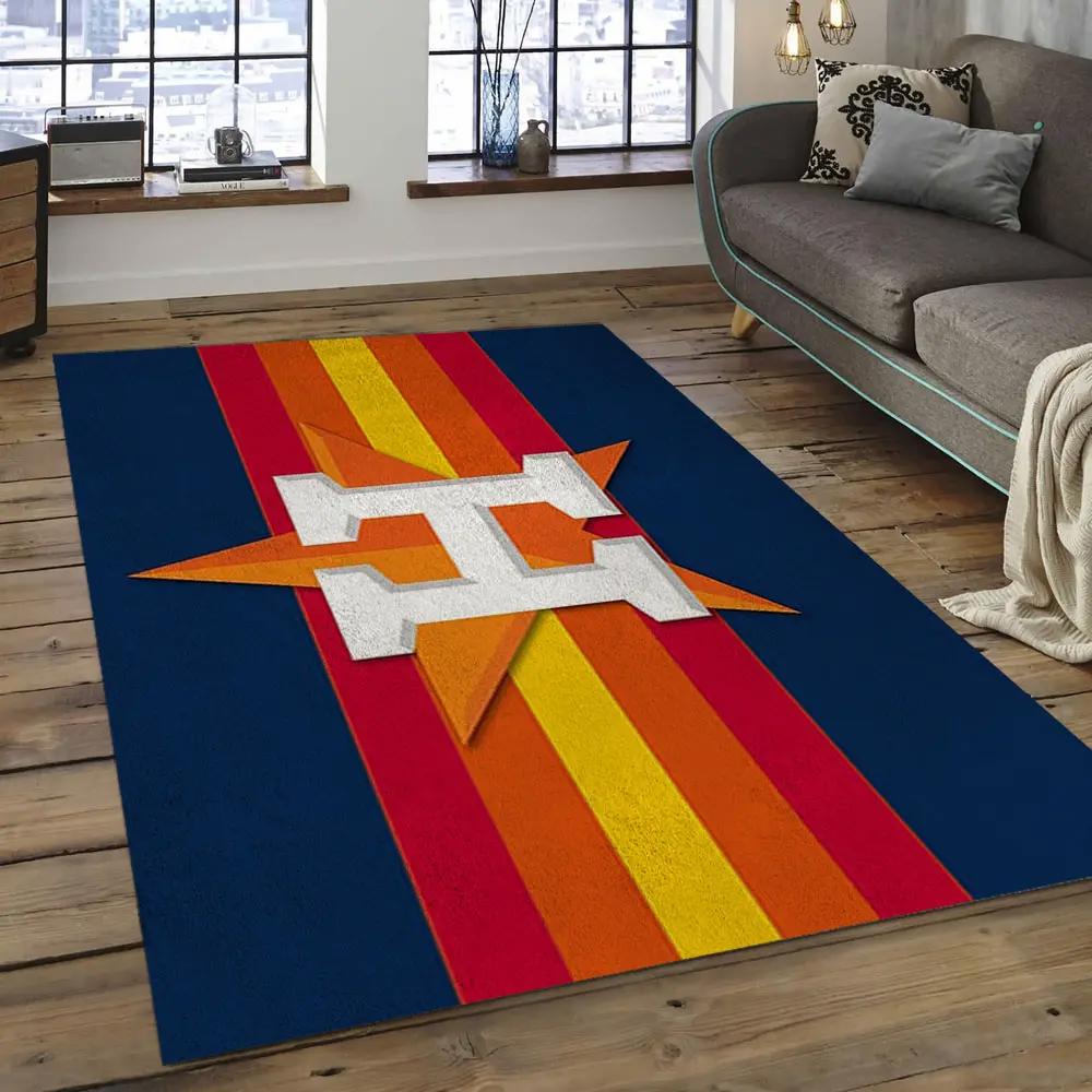 Mlb houston astros baseball team logo rectangle area ha03 Rectangle Rug