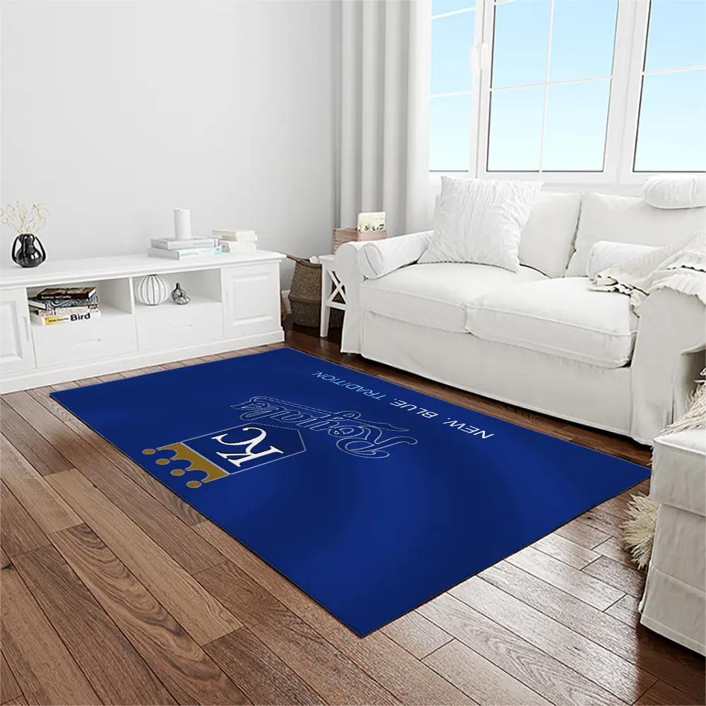 Mlb kansas city royals baseball team logo rectangle area rug kcr07 Rectangle Rug