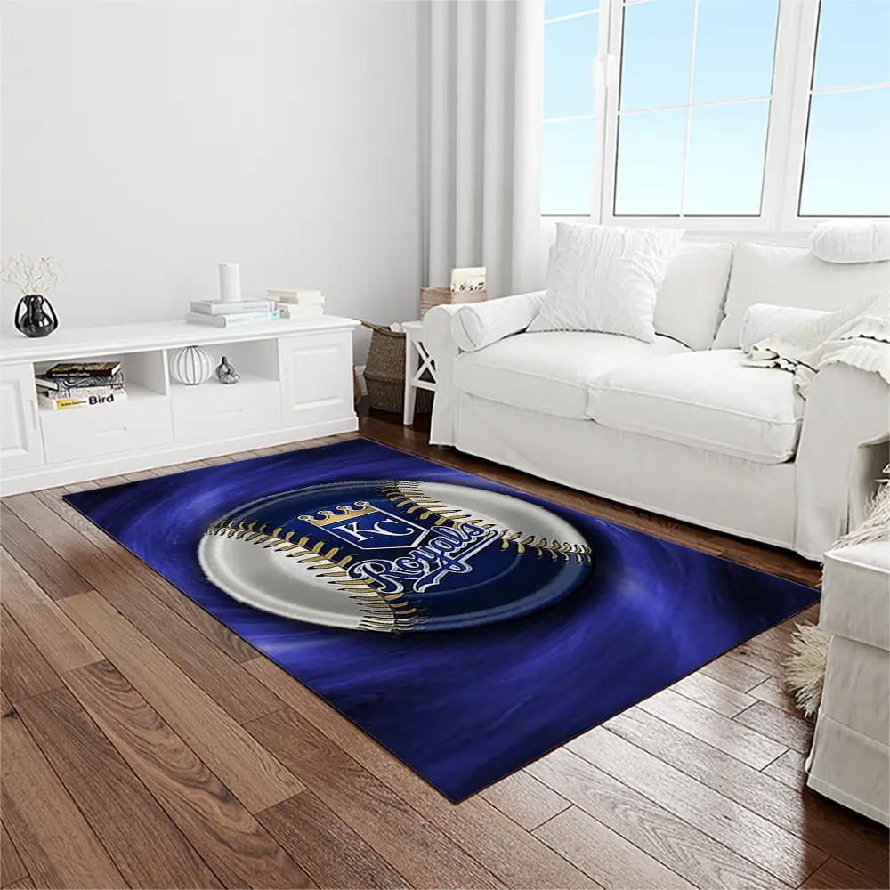 Mlb kansas city royals baseball team logo rectangle area rug kcr15 Rectangle Rug