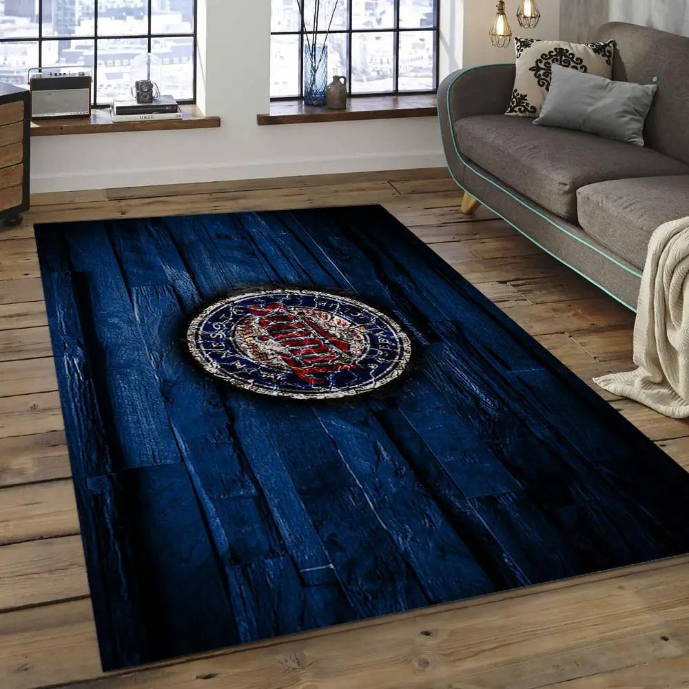 Mlb minnesota twins baseball team logo rectangle area mts13 Rectangle Rug