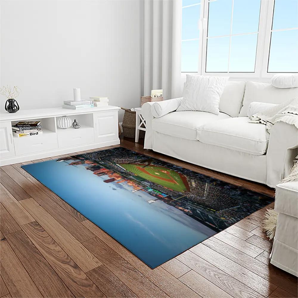 Mlb pittsburgh pirates baseball team logo rectangle area rug pp37 Rectangle Rug