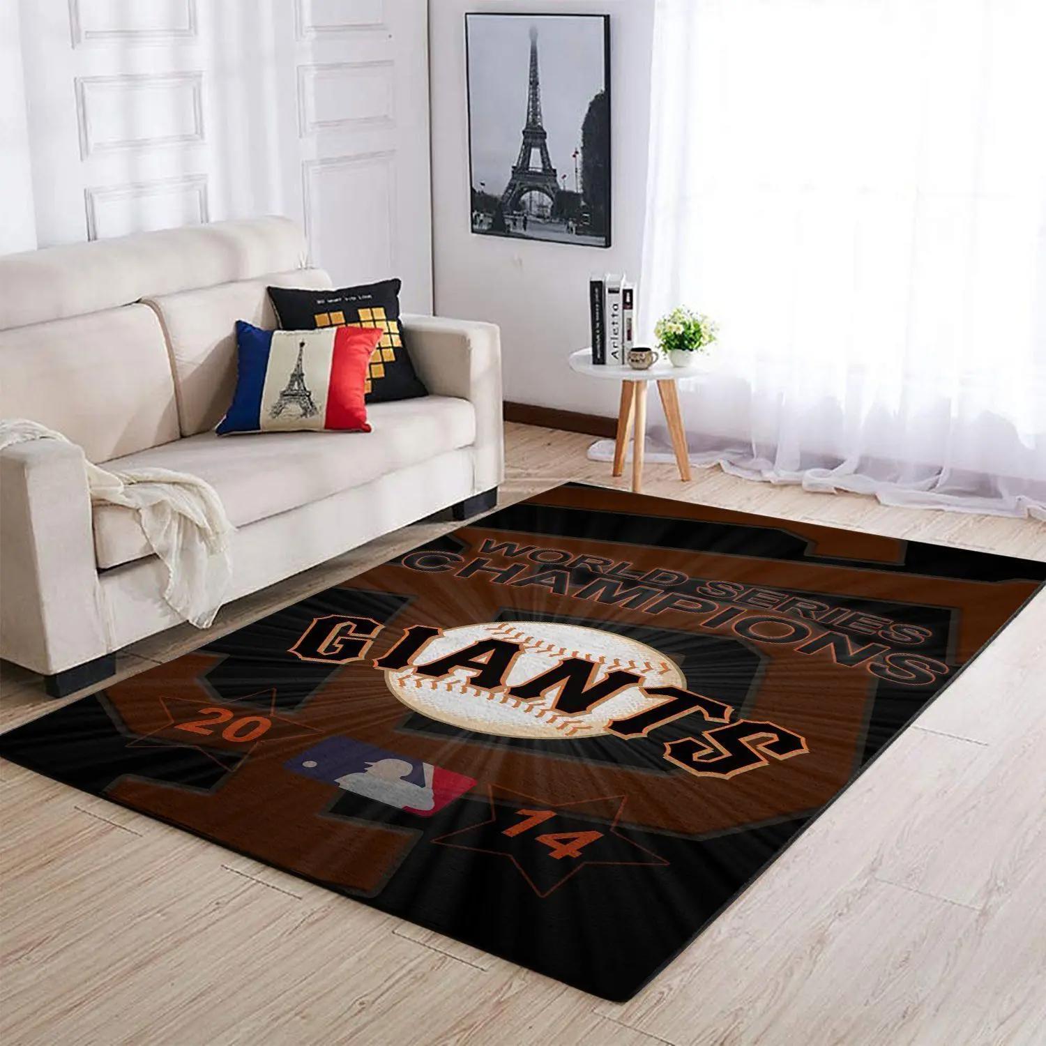 Mlb san francisco giants team logo area living room rugv1065 Rectangle Rug