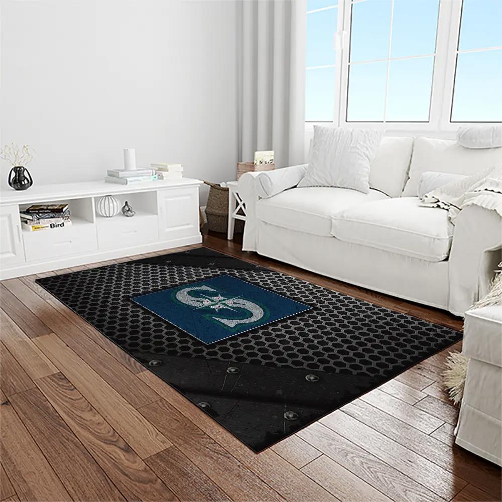 Mlb seattle mariners baseball team logo rectangle area rug sm40 Rectangle Rug