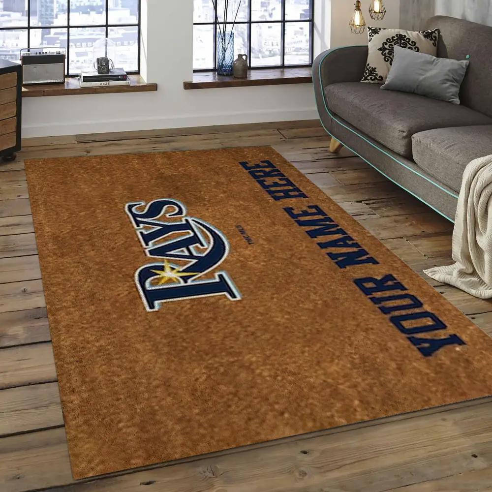 Mlb tampa bay rays baseball team logo rectangle area tbr04 Rectangle Rug
