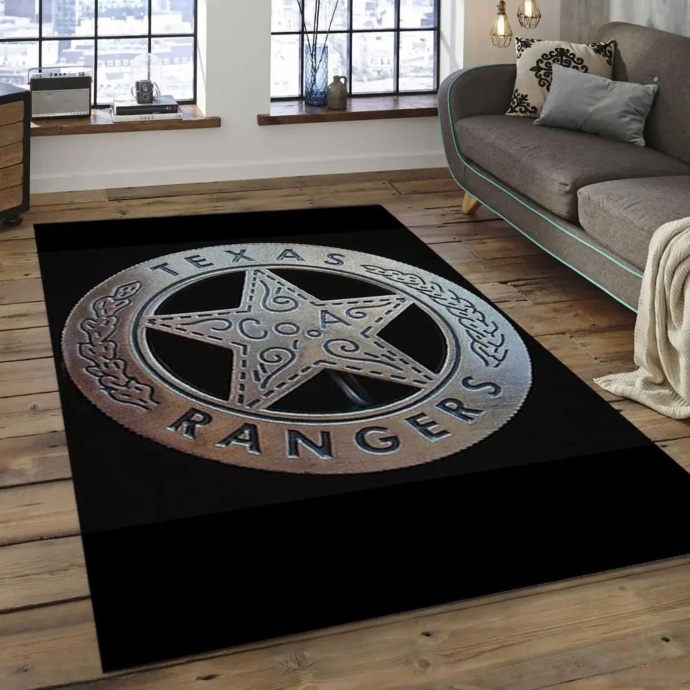 Mlb texas rangers baseball team logo rectangle area tr02 Rectangle Rug