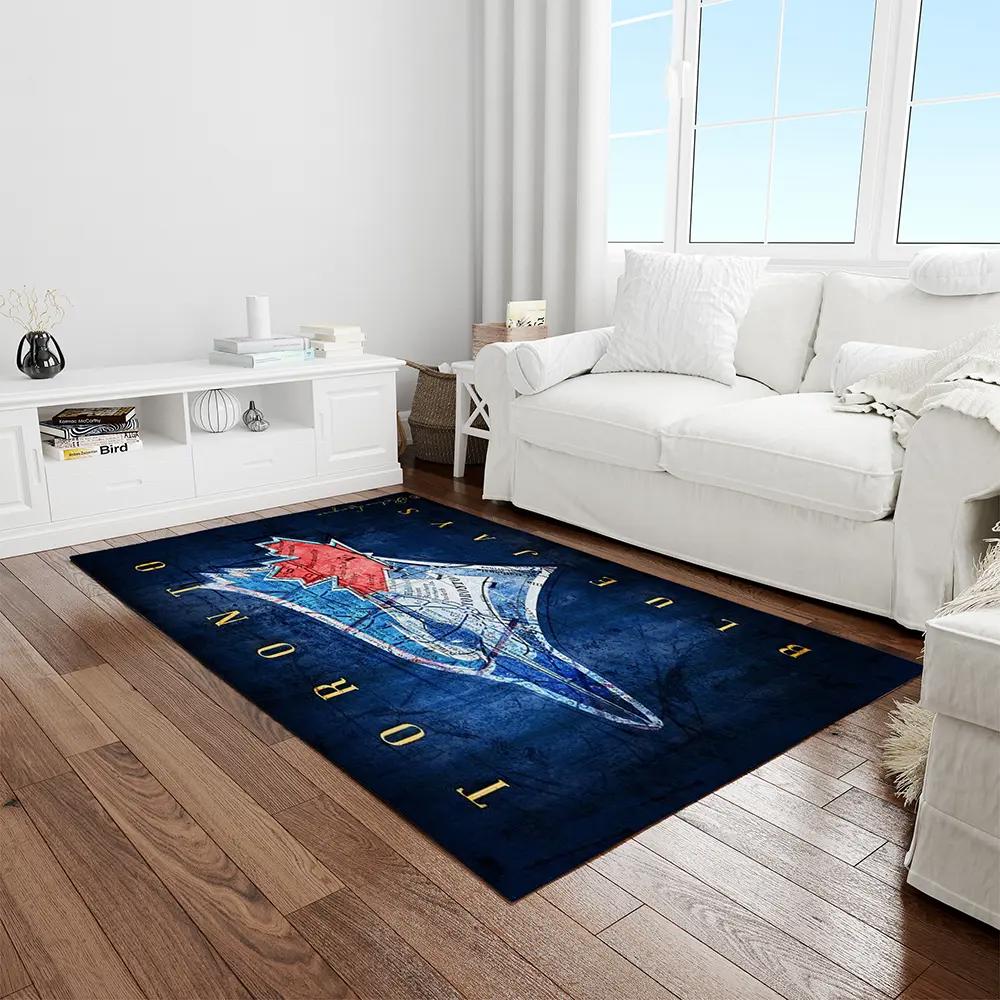 Mlb toronto blue jays baseball team logo rectangle area rug tbj45 Rectangle Rug