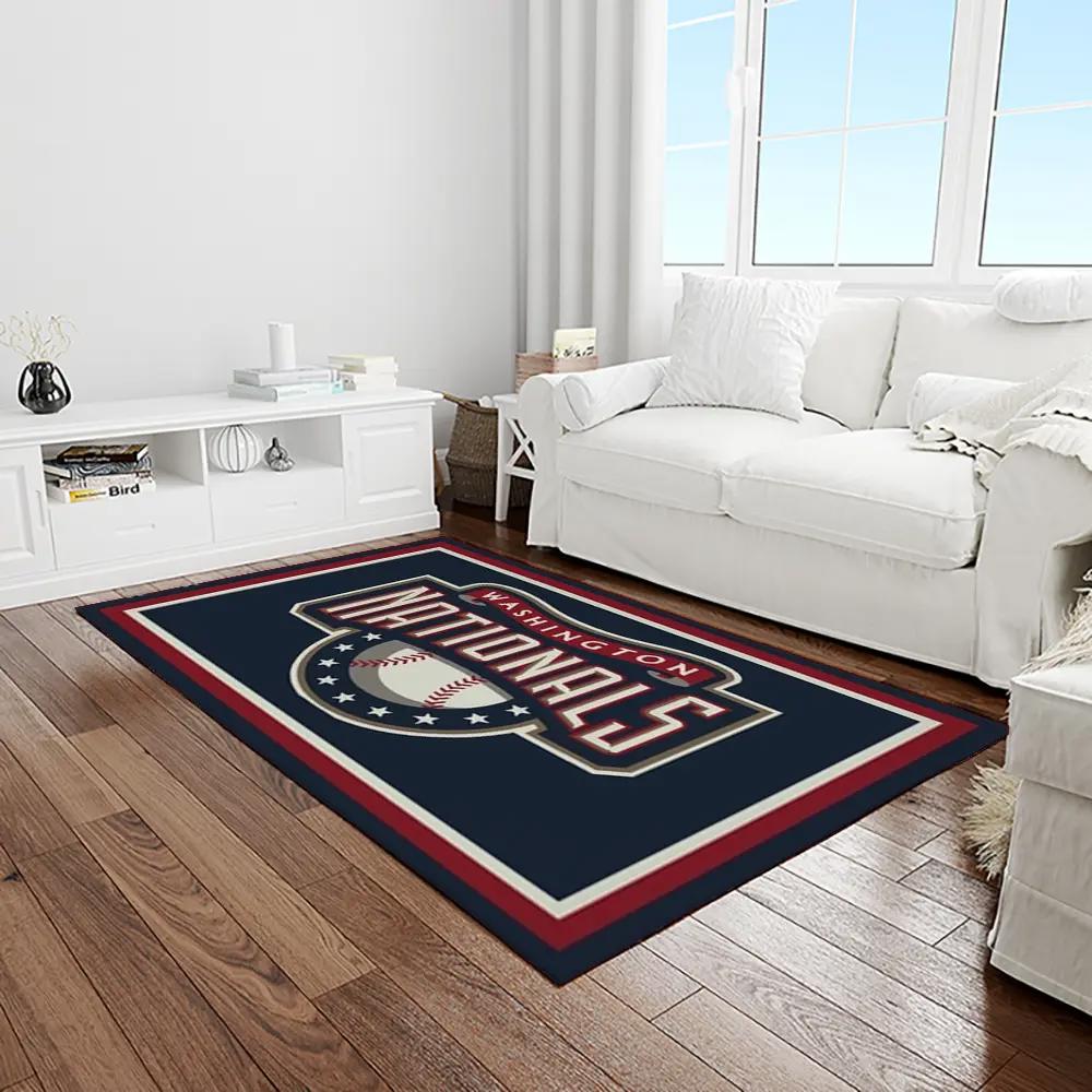 Mlb washington nationals baseball team logo rectangle area rug wn03 Rectangle Rug