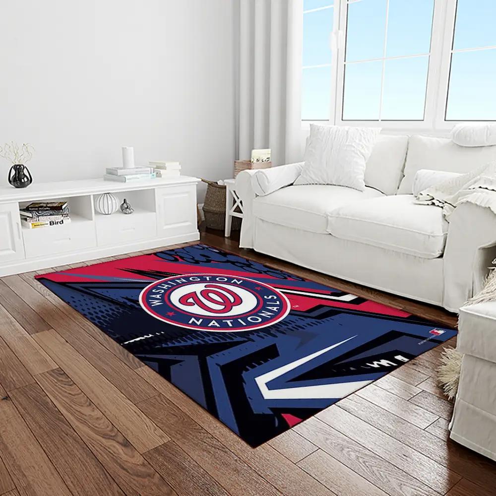 Mlb washington nationals baseball team logo rectangle area rug wn29 Rectangle Rug