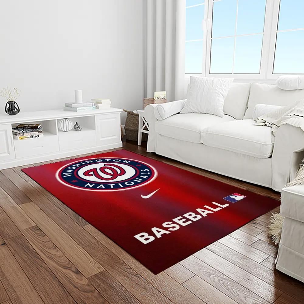 Mlb washington nationals baseball team logo rectangle area rug wn40 Rectangle Rug