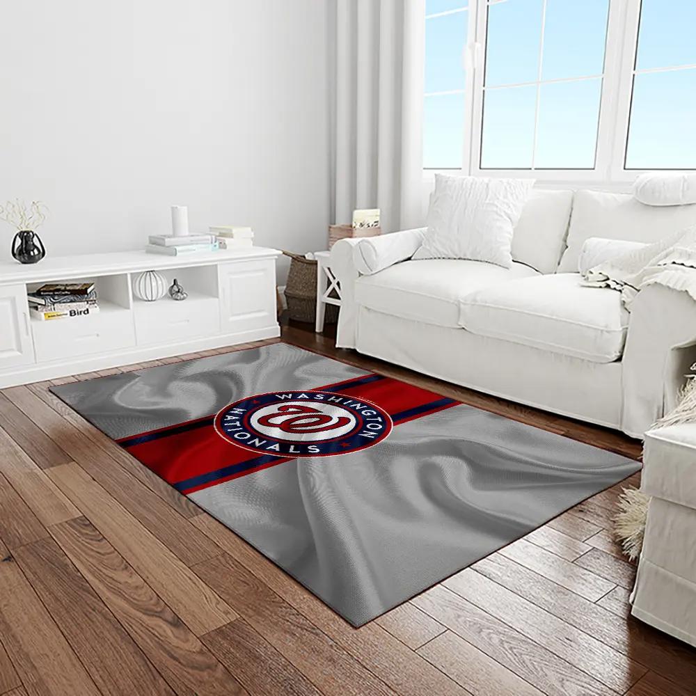Mlb washington nationals baseball team logo rectangle area rug wn65 Rectangle Rug