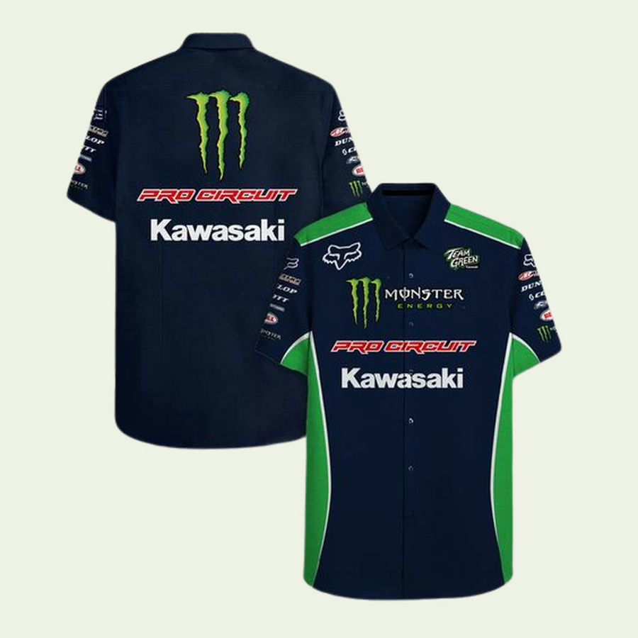 Monster energy kawasaki hawaiian shirt Hawaii Shirt Shorts & Flip Flops