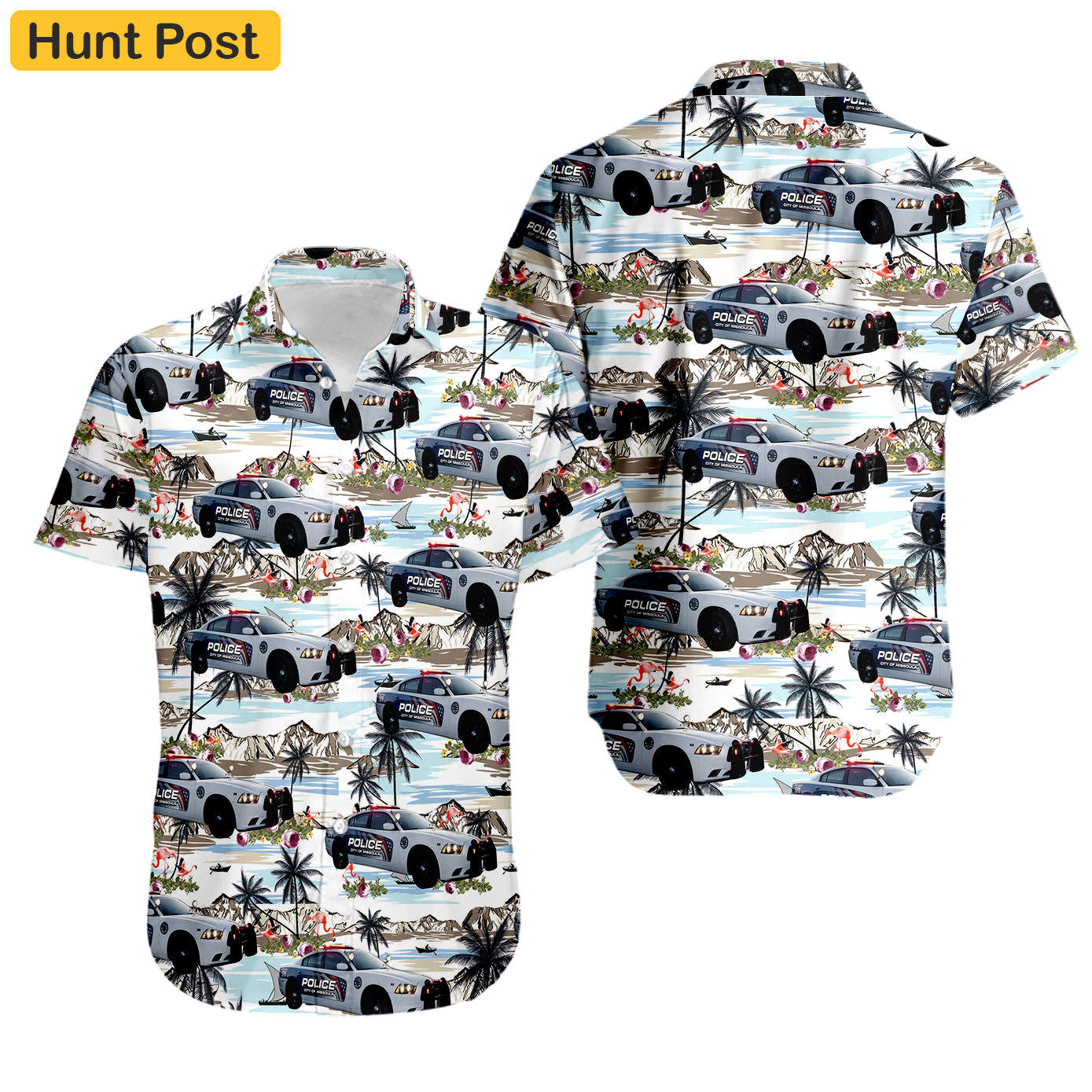 Montana missoula police hawaiian shirt Hawaii Shirt Shorts & Flip Flops