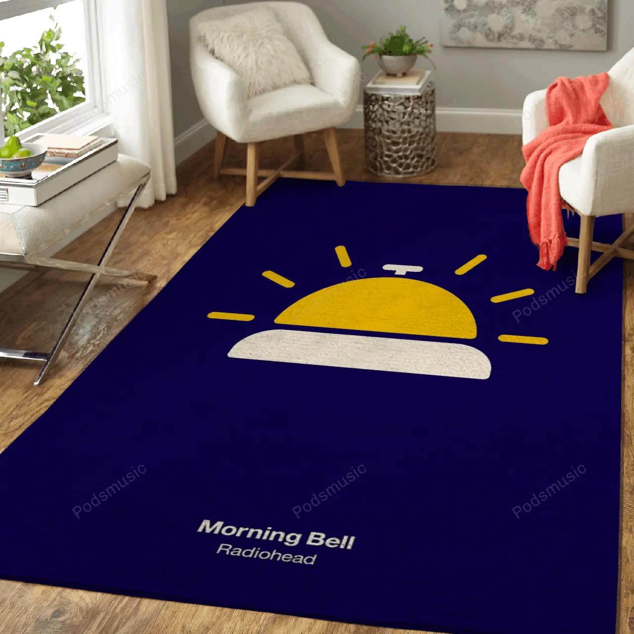 Morning bell music art for fans area rug living room carpet rug regtangle carpet floor decor home decor Rectangle Rug