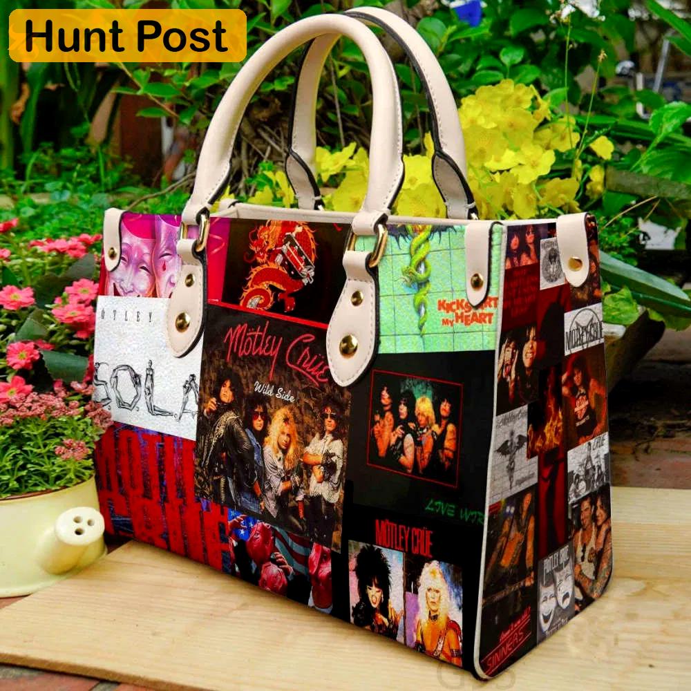 Motley crue 1 leather handbag gift for women 511 Women Leather Hand Bag