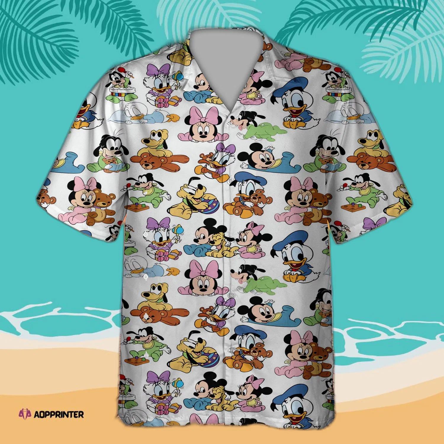Mouse seamless pattern 3d all print hawaiian shirt hot summer 2023 Hawaii Shirt