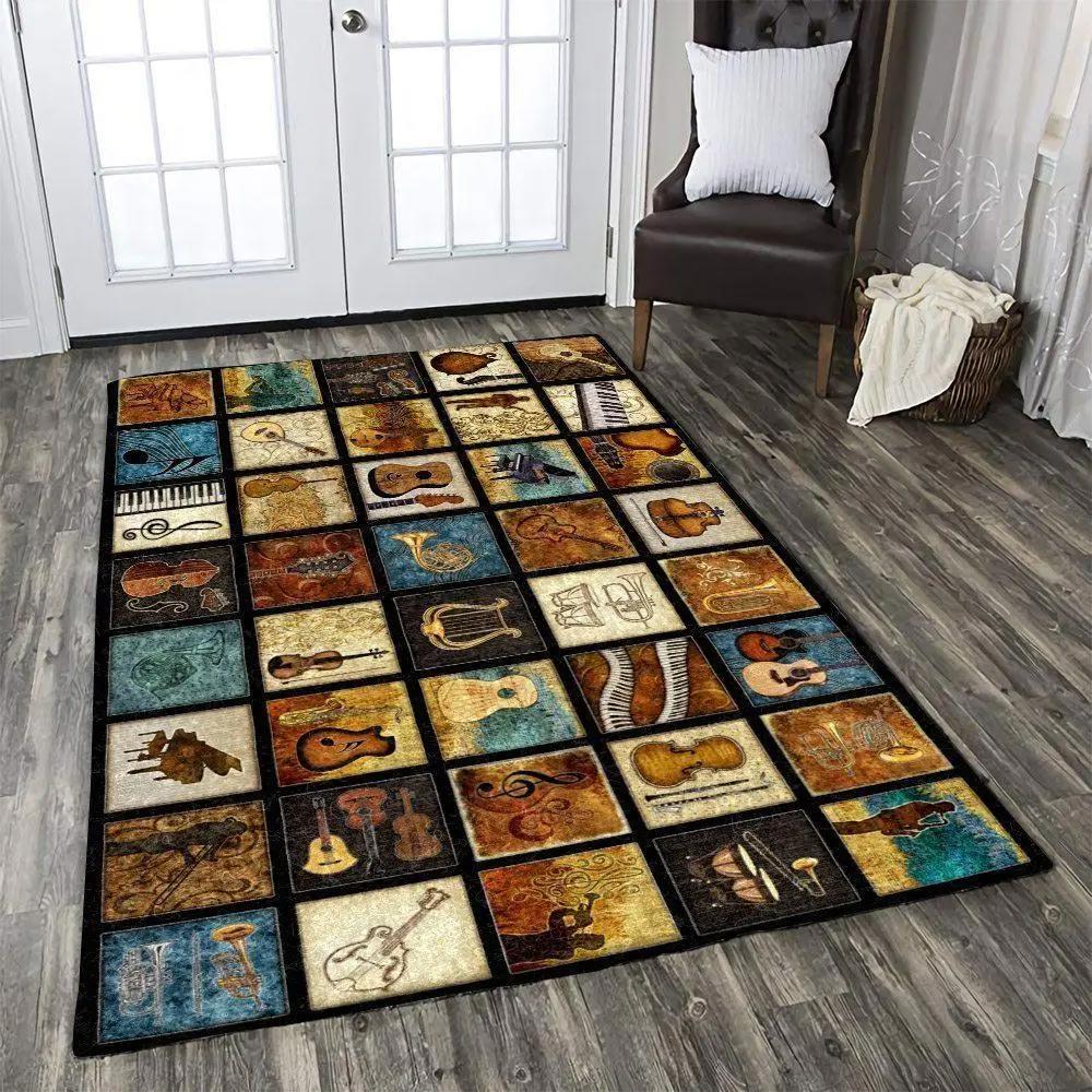 Music rug rb7a8e7e4475 area rug living room carpet rug regtangle carpet floor decor home decor Rectangle Rug