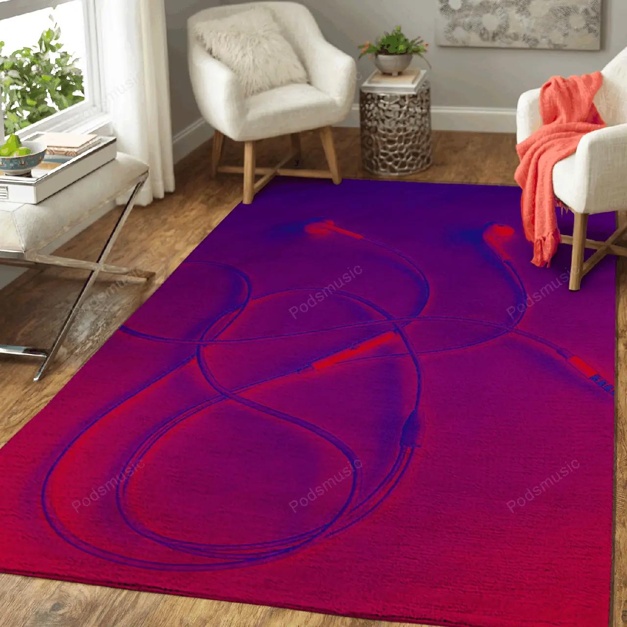 Music to your eyes neon art for fans area rug living room carpet rug regtangle carpet floor decor home decor Rectangle Rug
