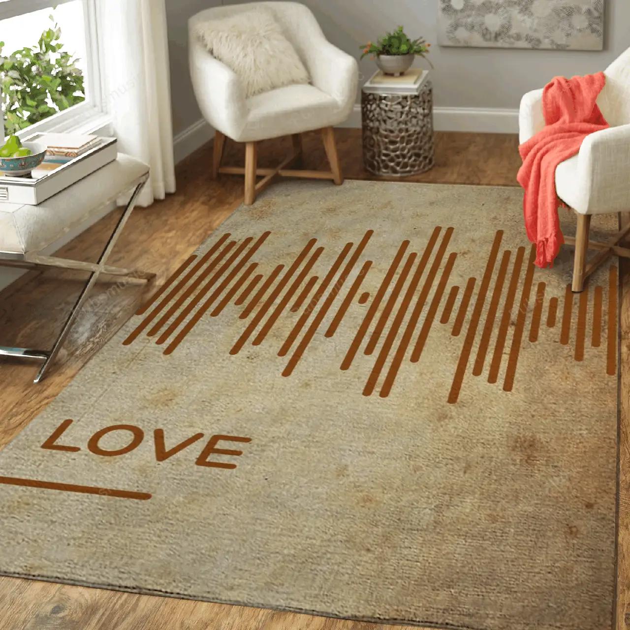 Music was my first love 3 music art for fans area rug living room carpet rug regtangle carpet floor decor home decor Rectangle Rug
