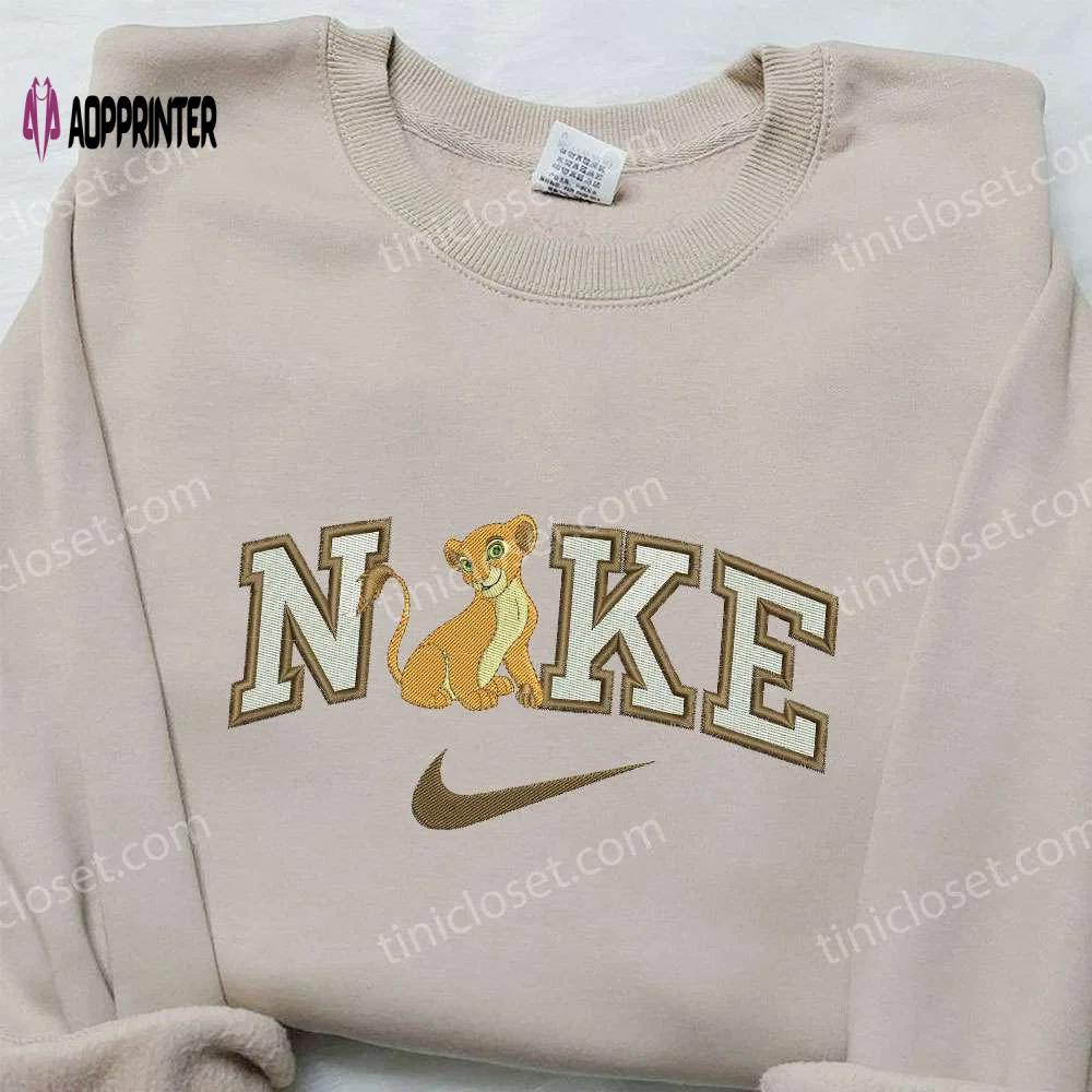 Nala x nike embroidered sweatshirt – the lion king disney shirt nike inspired design Embroidered Shirt