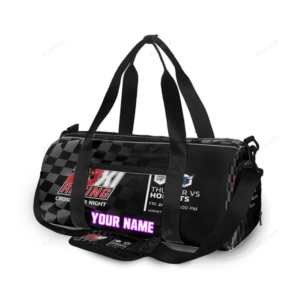 Nascar 23xi racing logo4 personalized name travel bag gym bag 1703 Travel Bag