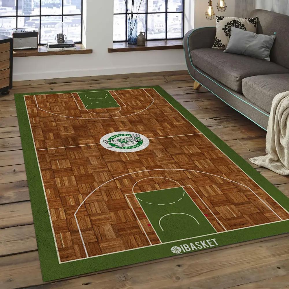 Nba boston celtics basketball legend team logo rectangle area bc52 Rectangle Rug