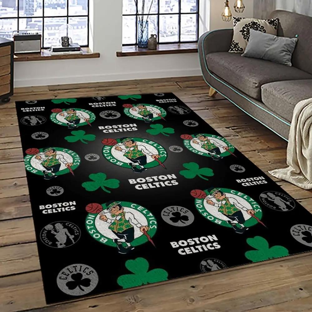 Nba boston celtics basketball team logo sport carpet area rug home decor best gift for friends bc81 Rectangle Rug
