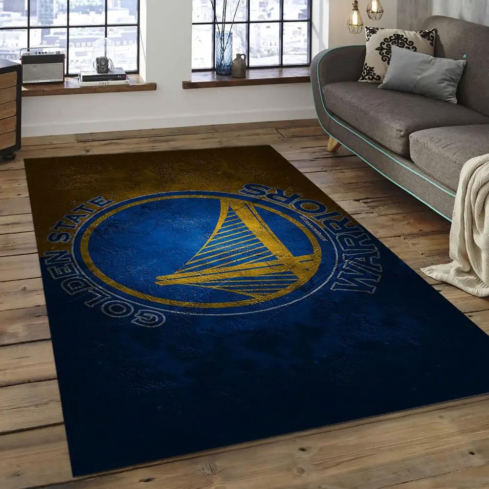 Nba golden state warriors basketball legend team logo rectangle area gsw10 Rectangle Rug