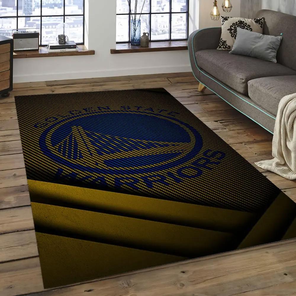 Nba golden state warriors basketball legend team logo rectangle area gsw40 Rectangle Rug