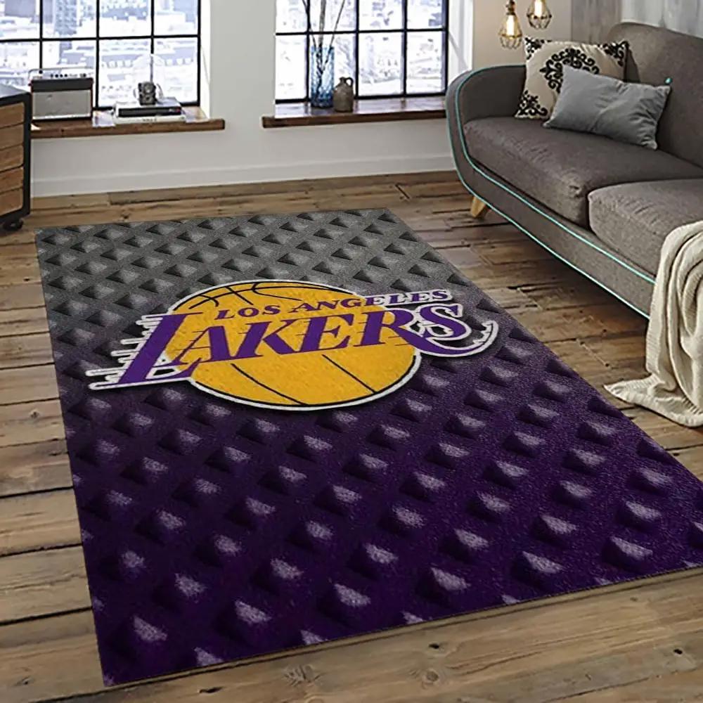 Nba los angeles lakers basketball team logo sport carpet area rug home decor best gift for friends lasl30 Rectangle Rug