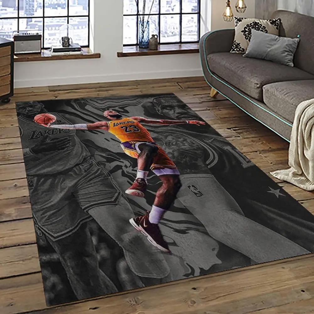 Nba los angeles lakers basketball team logo sport carpet area rug home decor best gift for friends lasl52 Rectangle Rug