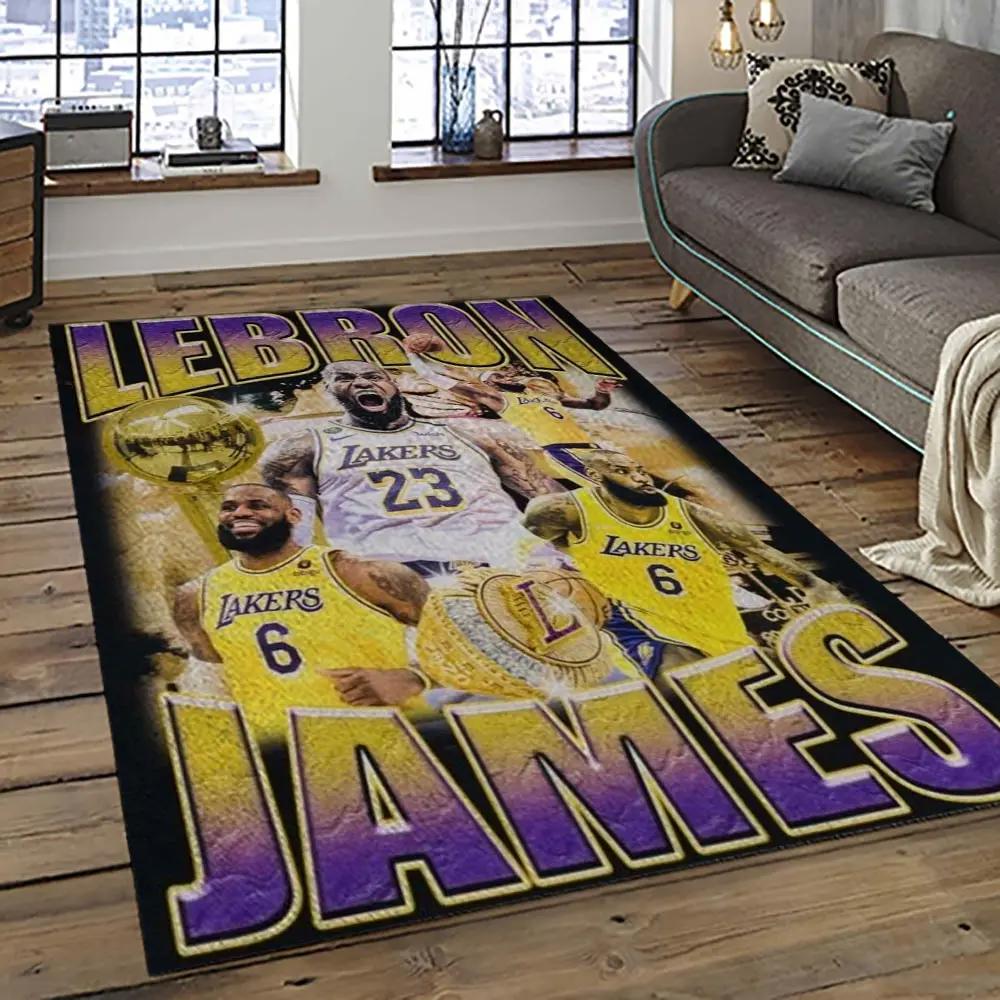 Nba los angeles lakers basketball team logo sport carpet area rug home decor best gift for friends lasl69 Rectangle Rug
