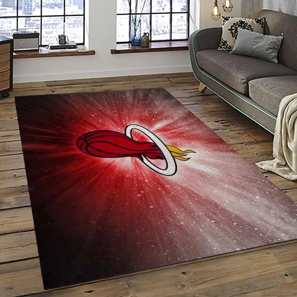 Nba miami heat basketball team logo sport carpet area rug home decor best gift for friends mh70 Rectangle Rug