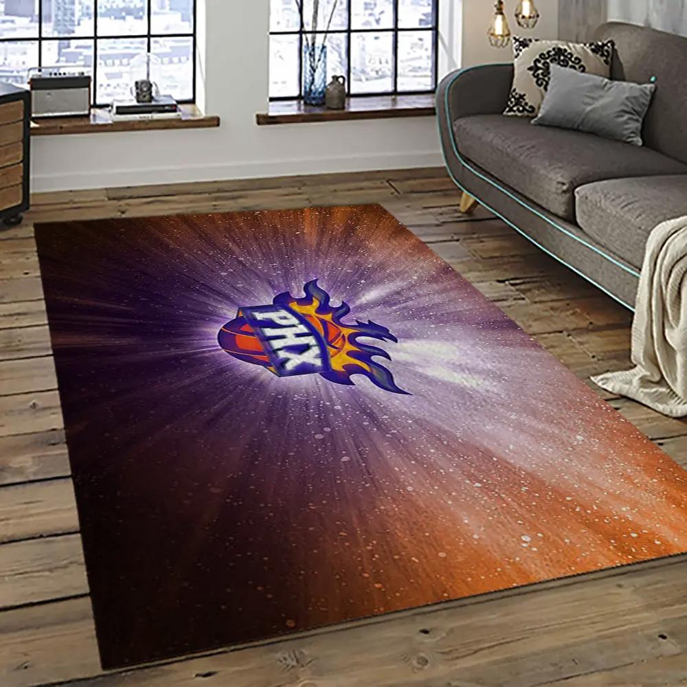 Nba phoenix suns basketball team logo sport carpet rectangle area rug for living room ps40 Rectangle Rug