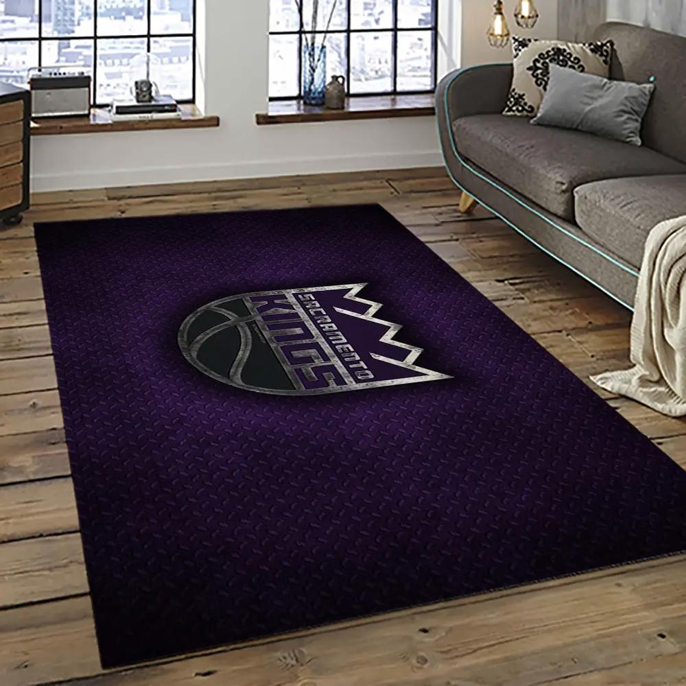 Nba sacramento kings basketball team logo sport carpet rectangle area rug for living room sck8 Rectangle Rug